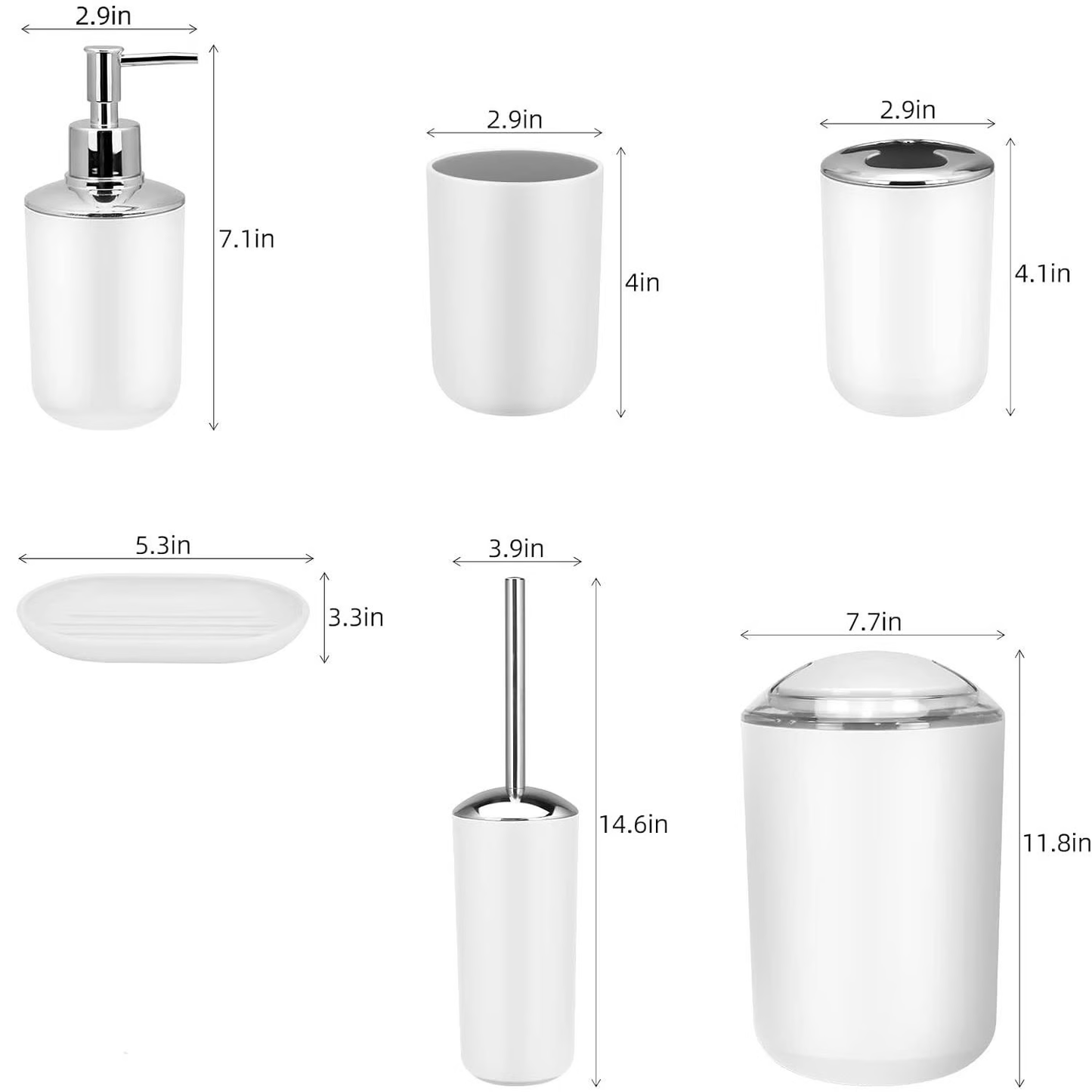 Kit Dispensador De Baño Elegantes
